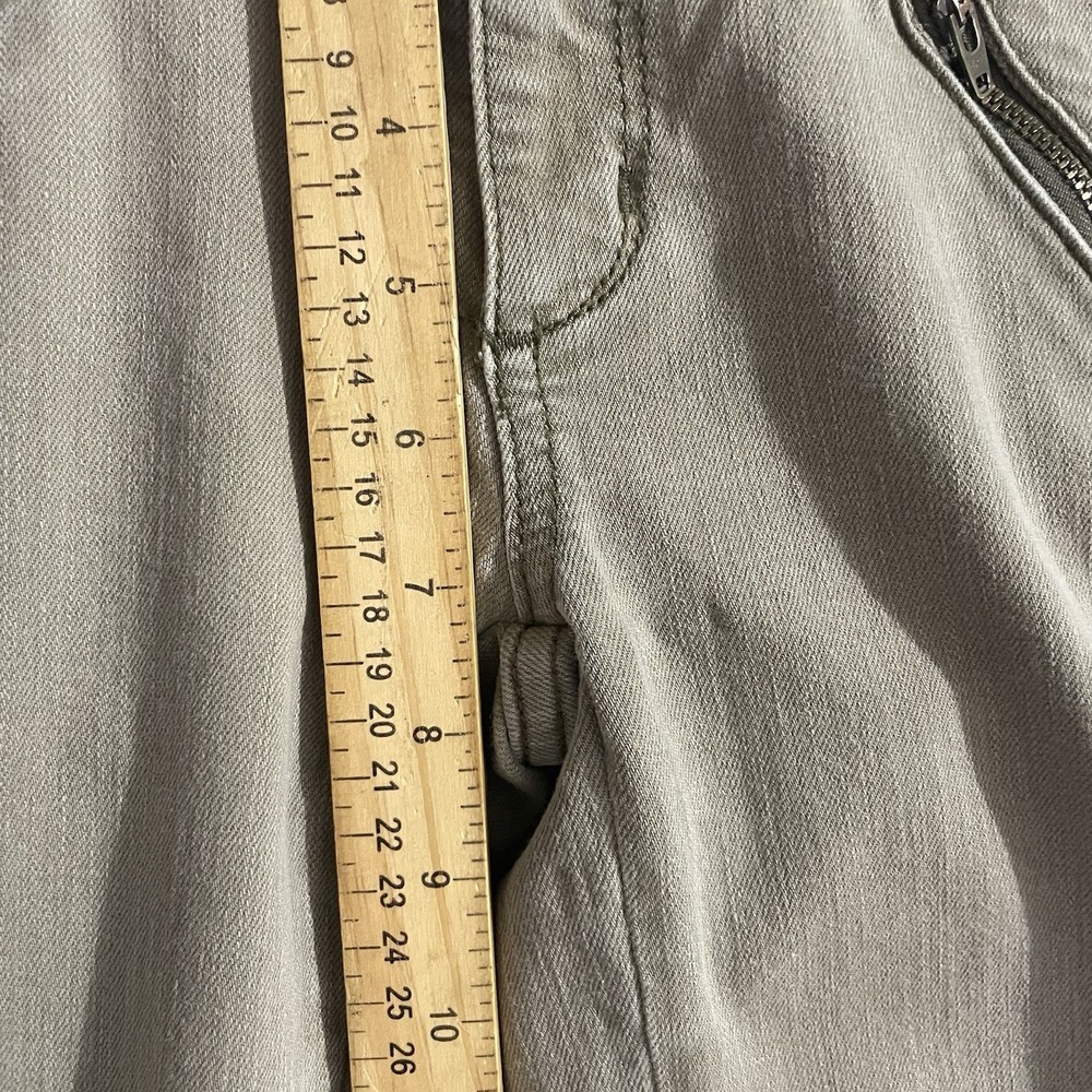 Pilcro And The Letterpress Jeans Womens Size 25 Skinny Olive Green Ankle Zip - Picture 6 of 9